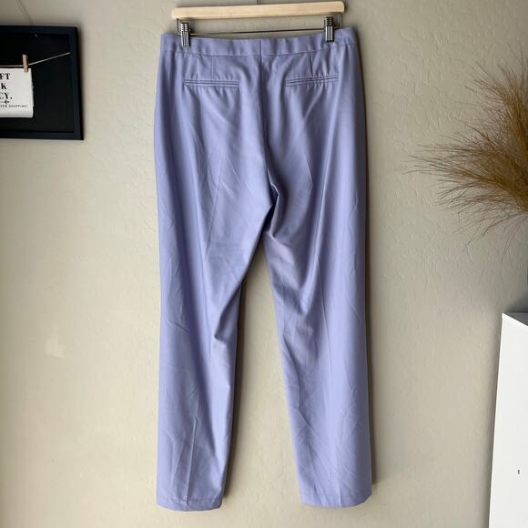 Another Tomorrow Lilac Purple Merino Wool Straight Leg Classic Trouser Pants 10 - Picture 10 of 12